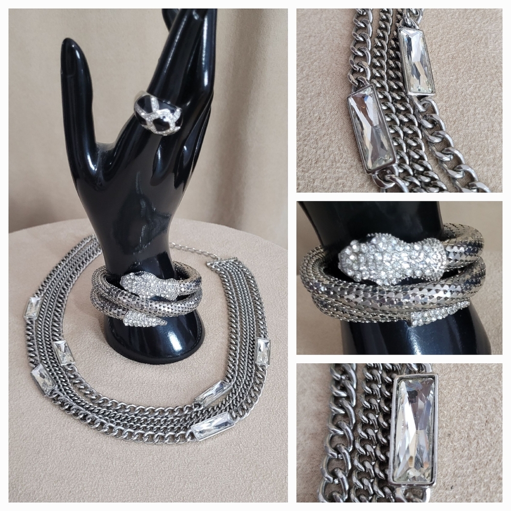 Silver Necklace / Bracelet SET